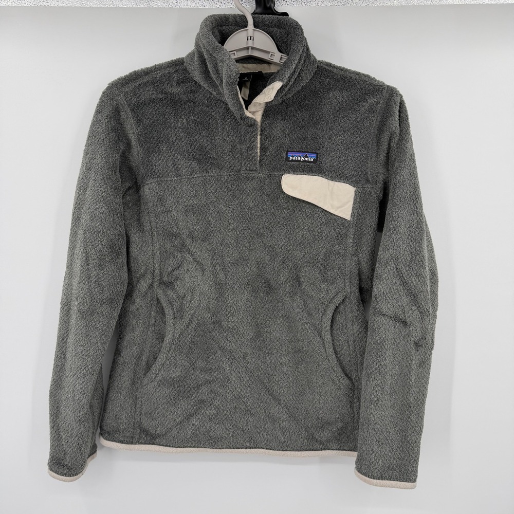 Patagonia Re-Tool‎ Snap-T Pullover Fleece Jacket Grey Womens Medium Polartec